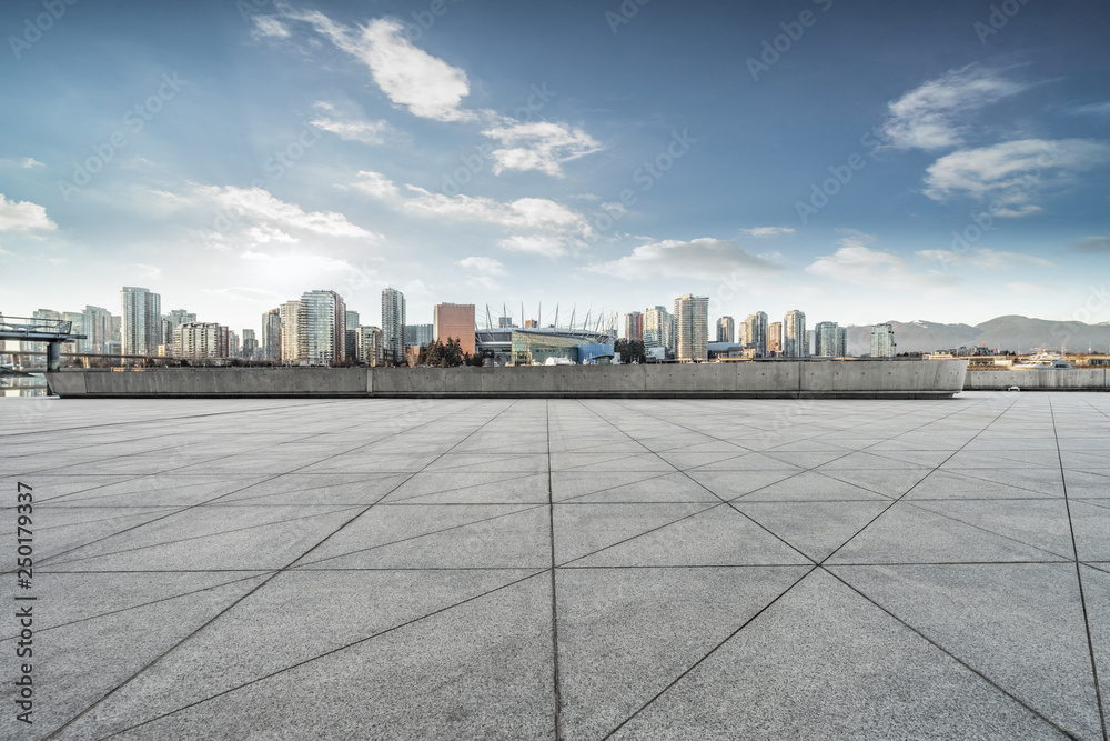 empty concrete square floor