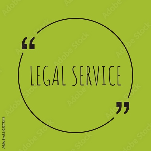 Legal service word concept