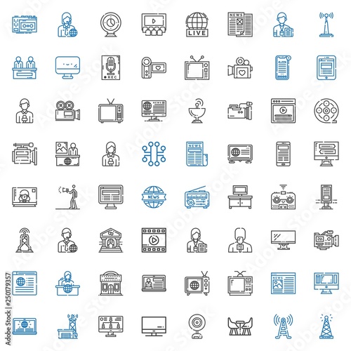 television icons set