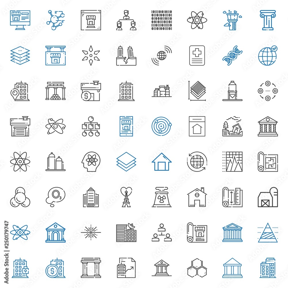 Obraz premium structure icons set