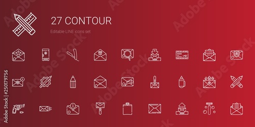 contour icons set