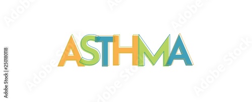 Asthma word concept