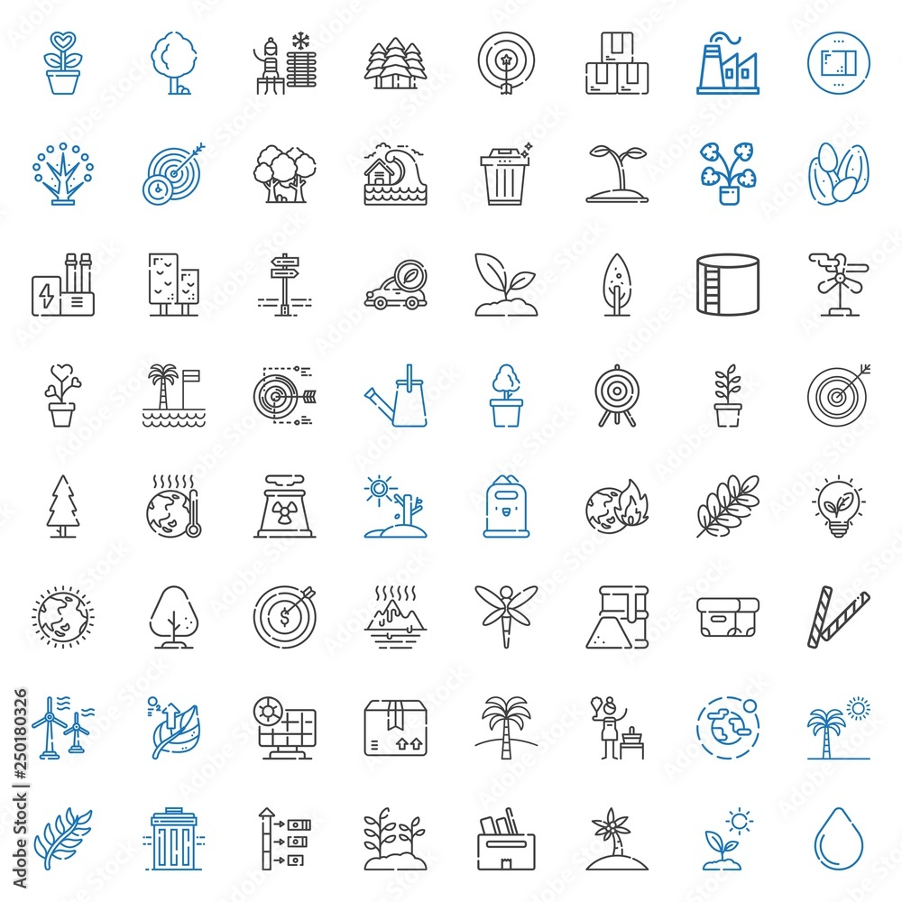 environment icons set environment icons set
