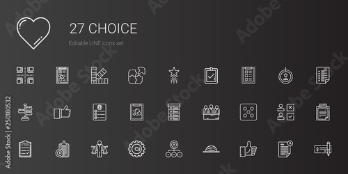 choice icons set