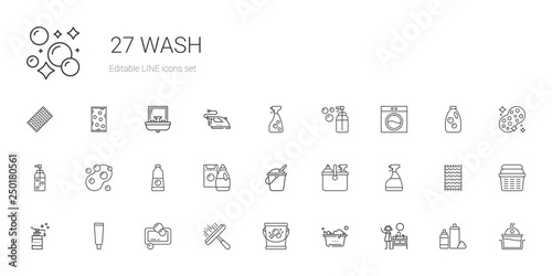 wash icons set