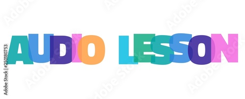 Audio lesson word concept