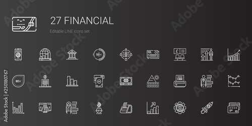 financial icons set