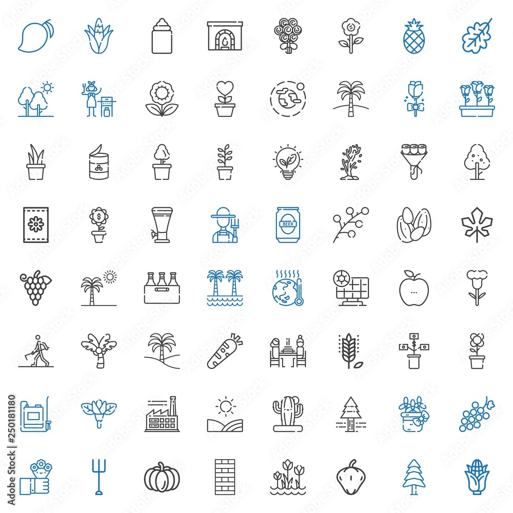 plant icons set plant icons set