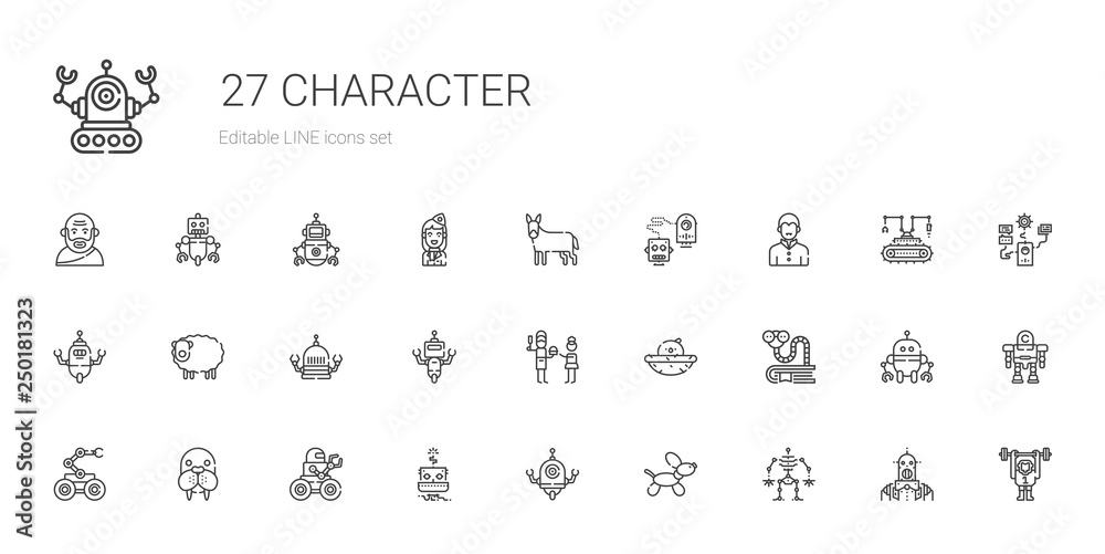 character icons set character icons set