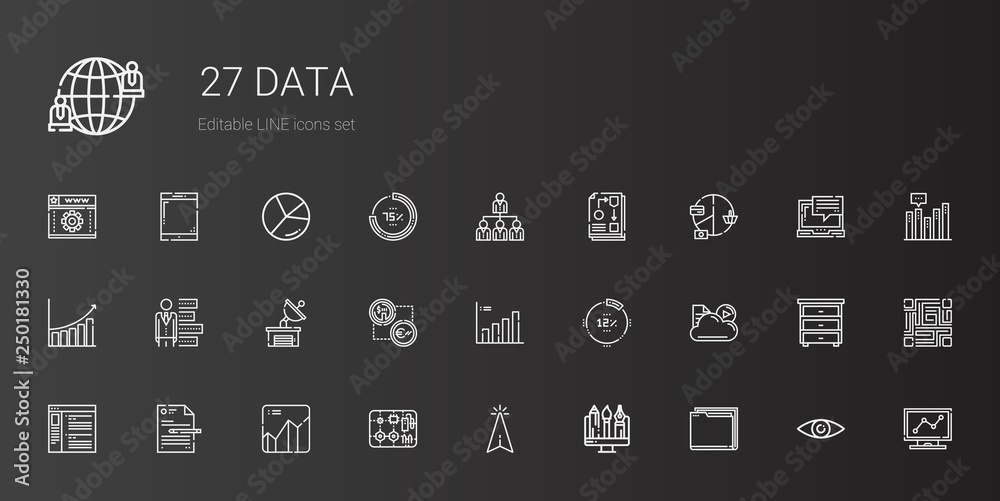 data icons set data icons set