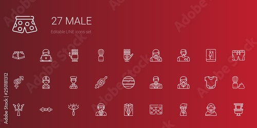 male icons set
