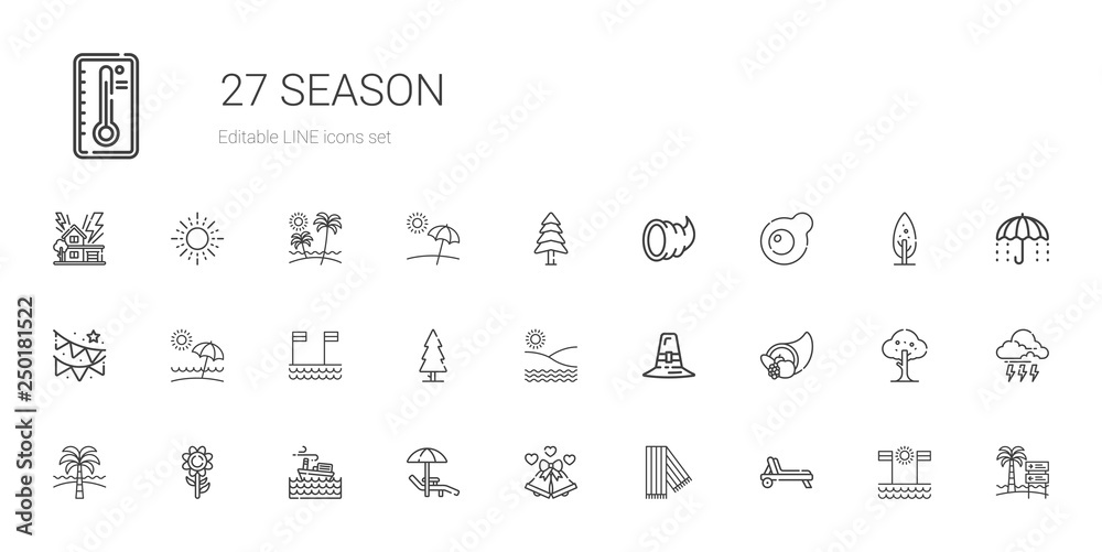 season icons set season icons set