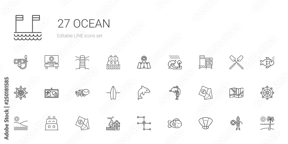 ocean icons set ocean icons set