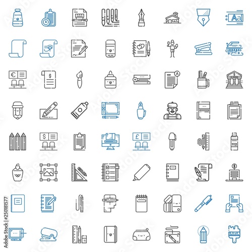 pen icons set