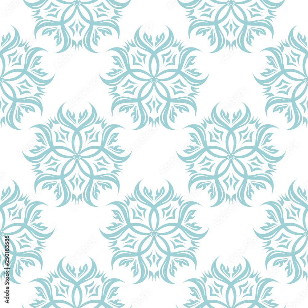 Floral blue seamless pattern on white background. Flowers design Floral blue seamless pattern on white background. Flowers design