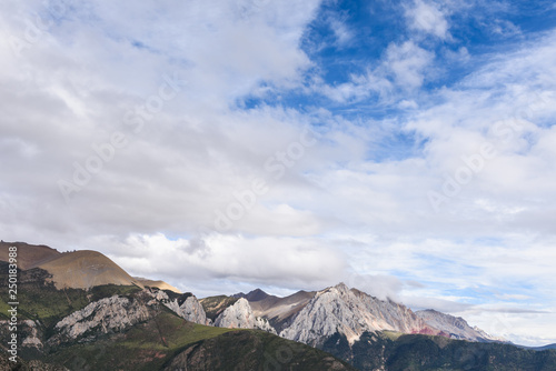 Mountain view at Yela Pass in Basu (Baxoi) County, Changdu (Qamdo), Tibet, China. photo