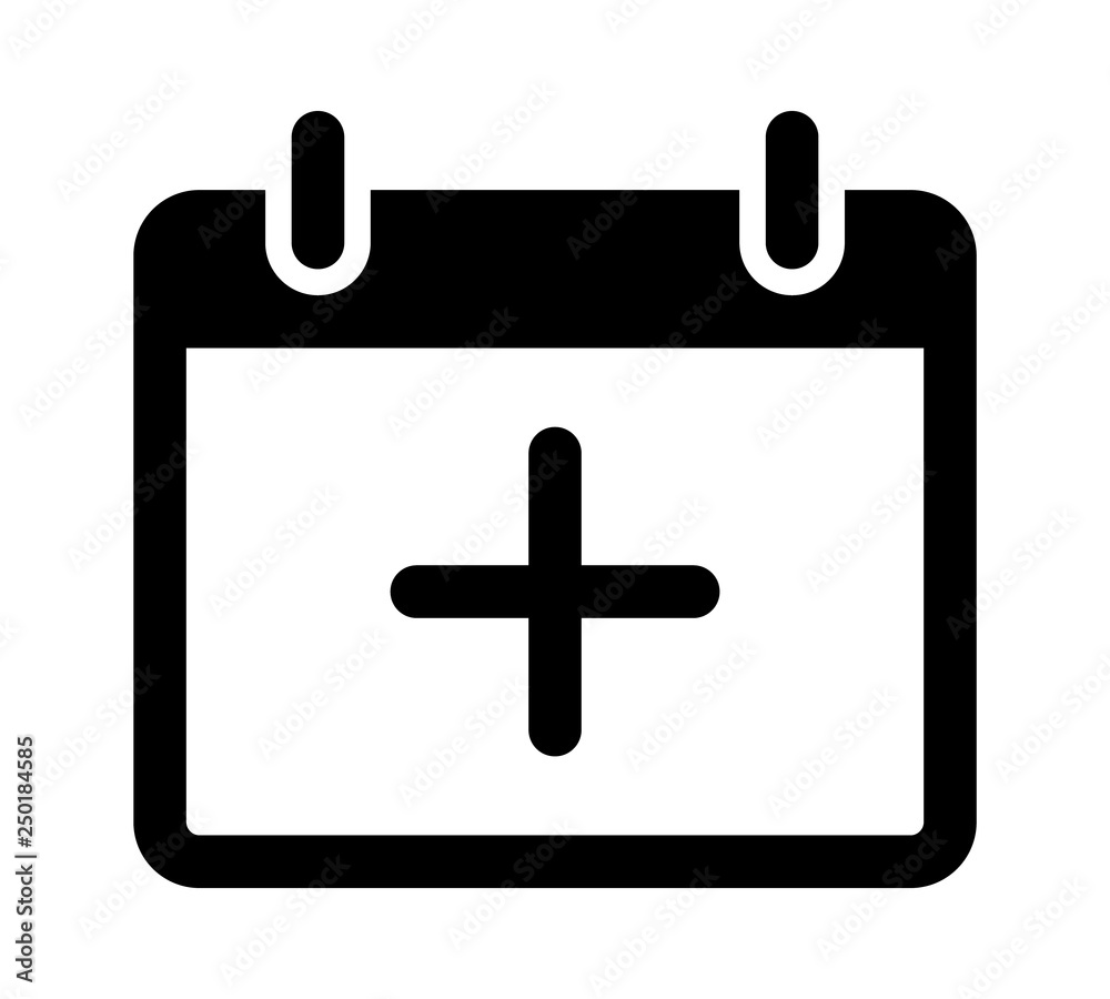 Add new calendar event entry flat vector icon for scheduling apps and websites Add new calendar event entry flat vector icon for scheduling apps and websites