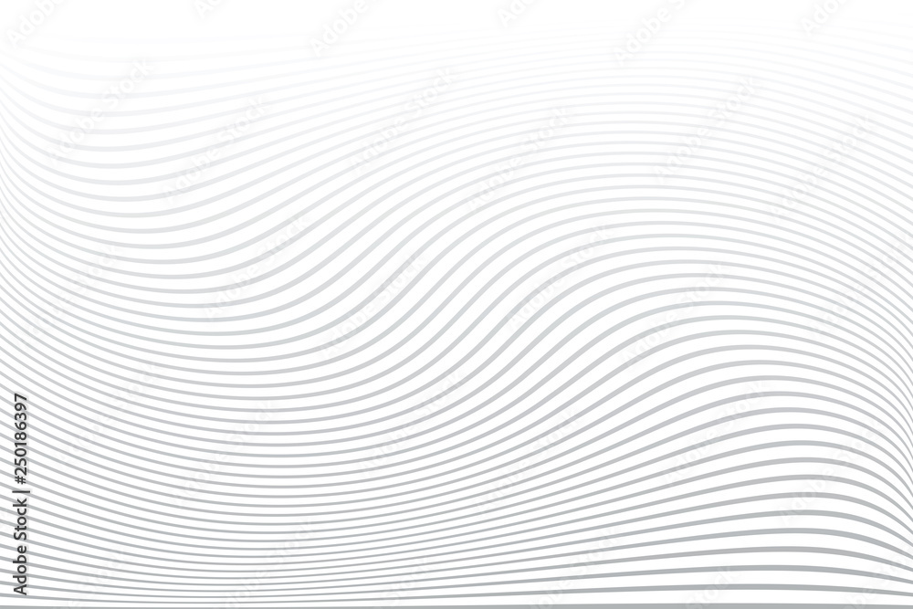 White textured background. Wavy lines texture. Stock Vector