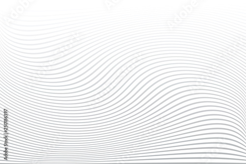 Fototapeta White textured background. Wavy lines texture.
