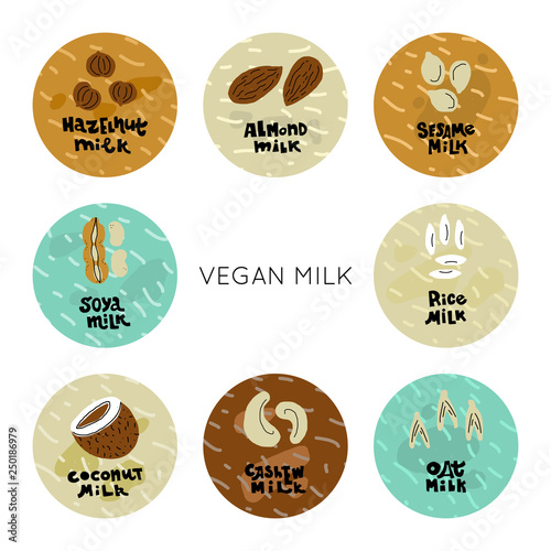Nuts&seeds Vegan Milk vector
