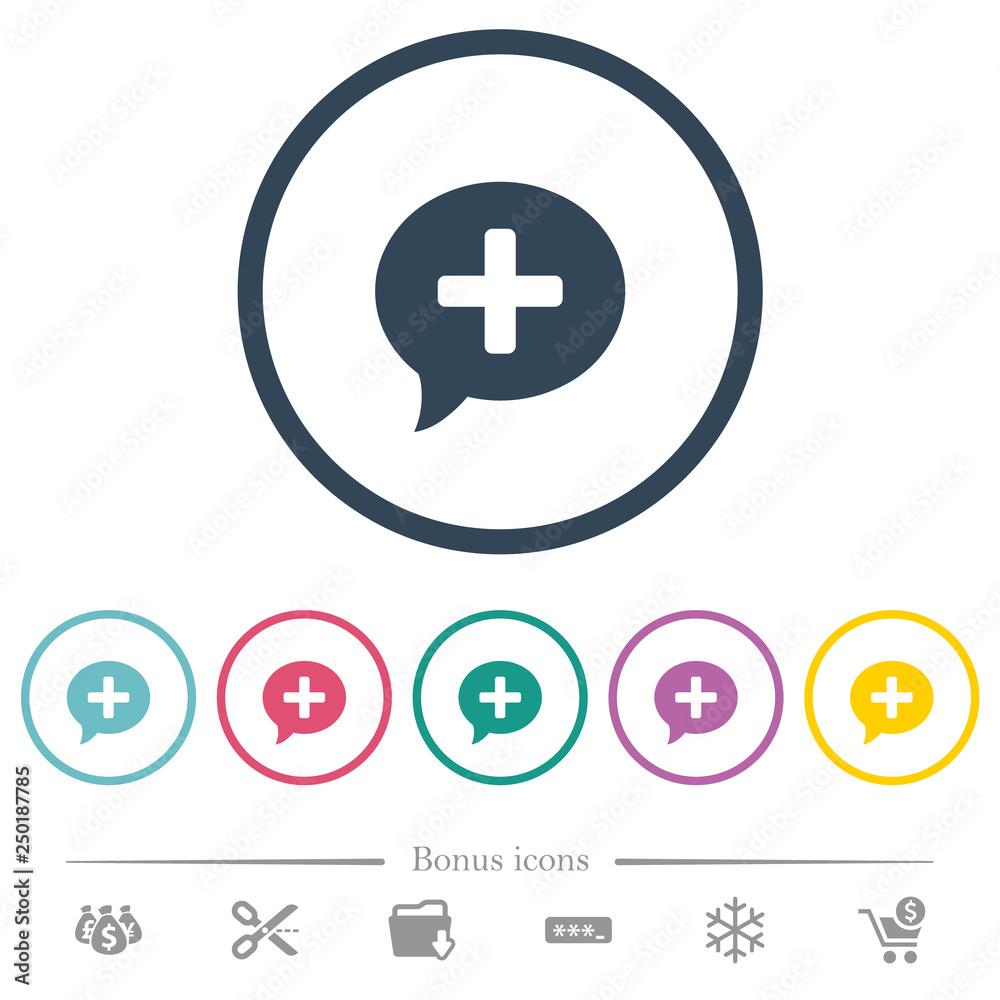 Add comment flat color icons in round outlines Add comment flat color icons in round outlines