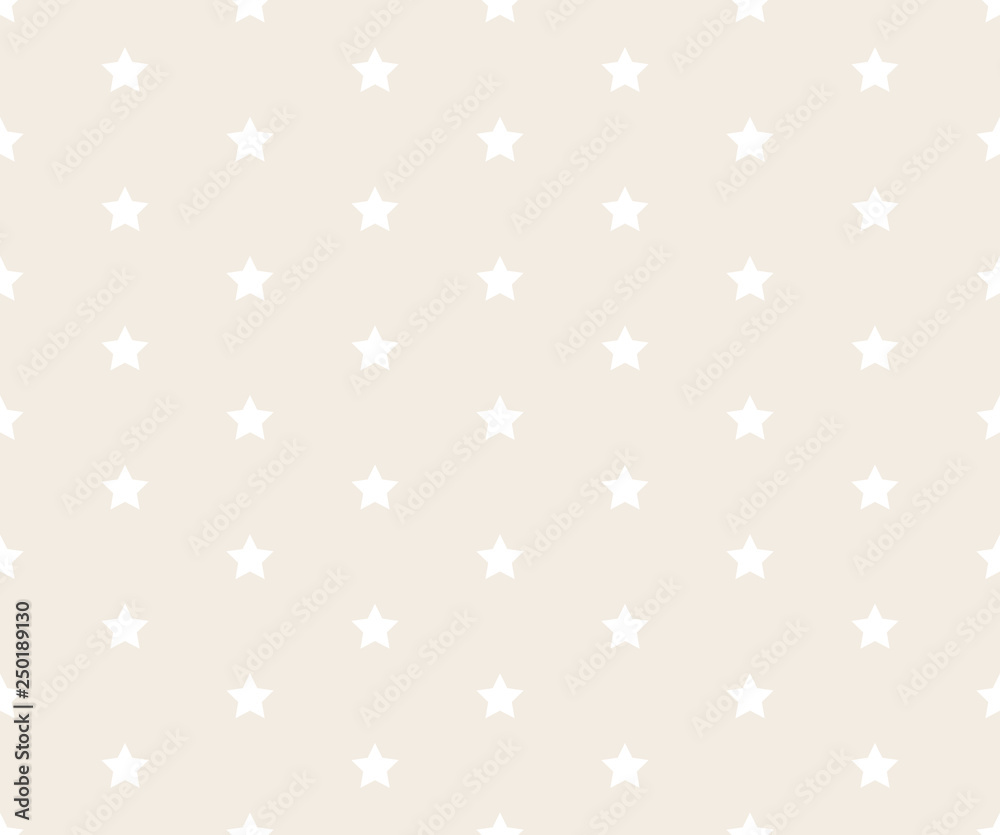 White and pink vector seamless pattern with stars