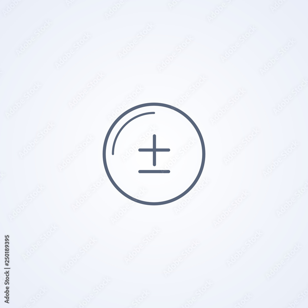 Change positive number, vector best gray line icon Change positive number, vector best gray line icon