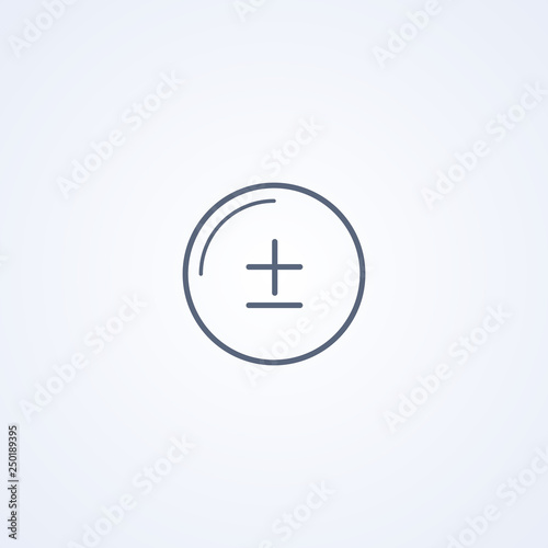 Change positive number, vector best gray line icon Free Download Change positive number, vector best gray line icon - GFXLoad