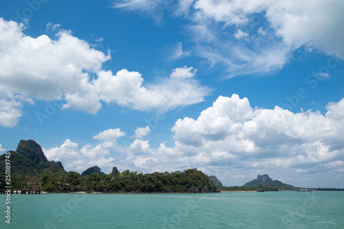 Islands,clouds and sea