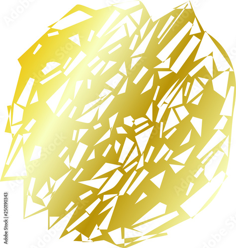 Illustration of Gold graffiti geometric circle