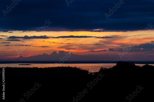 sunset in the mountains