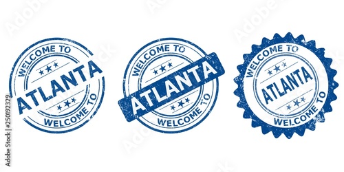welcome to Atlanta blue old stamp sale