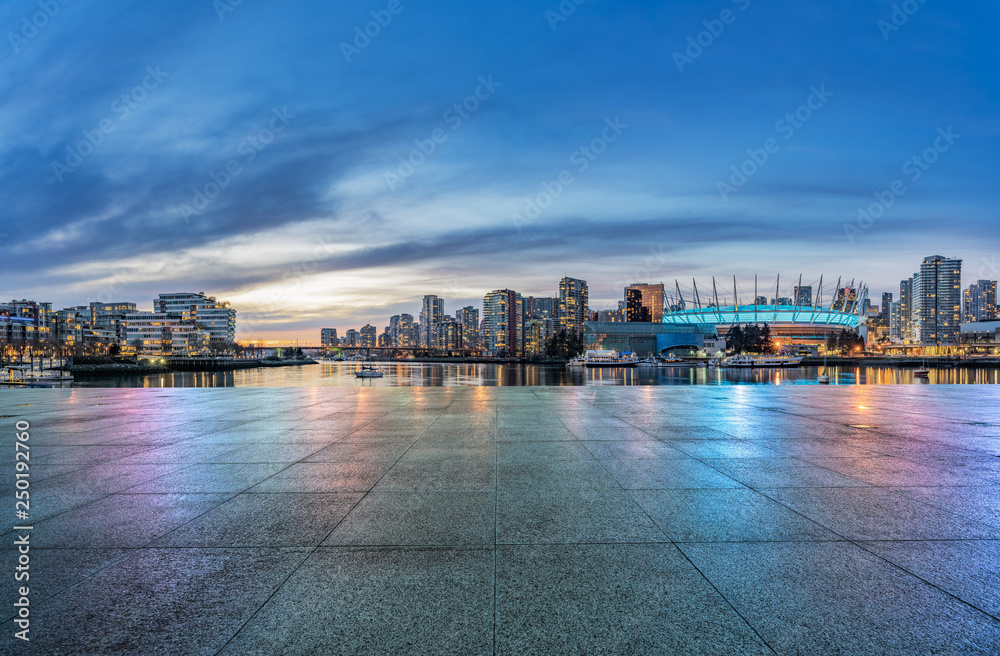 Obraz premium empty concrete square floor