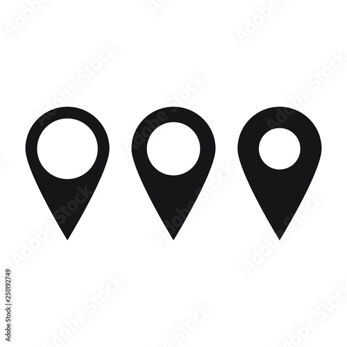 Location pin. Pin icon vector.
