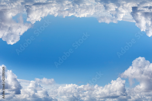 Cloud frame. frame of clouds in the sky photo