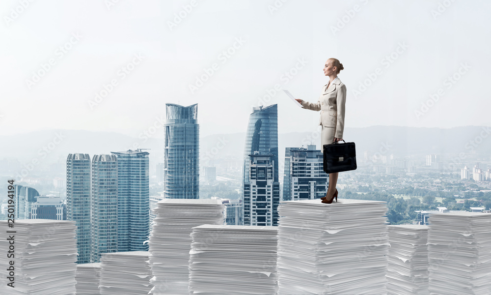 Successful confident business woman in suit. Successful confident business woman in suit.