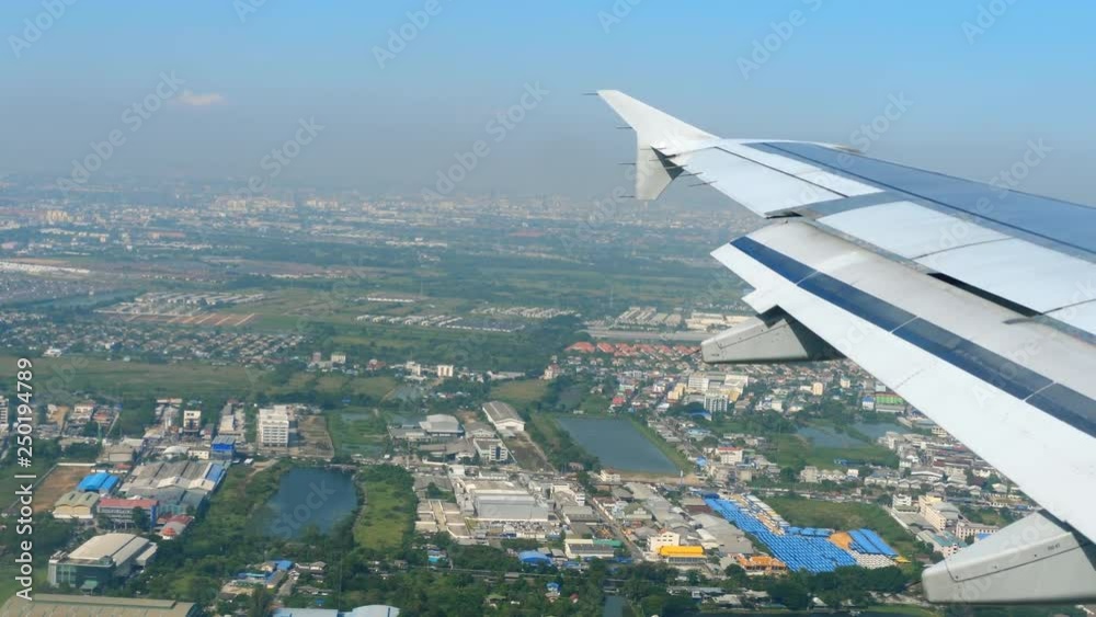 Aerial view from descending airplane Aerial view from descending airplane