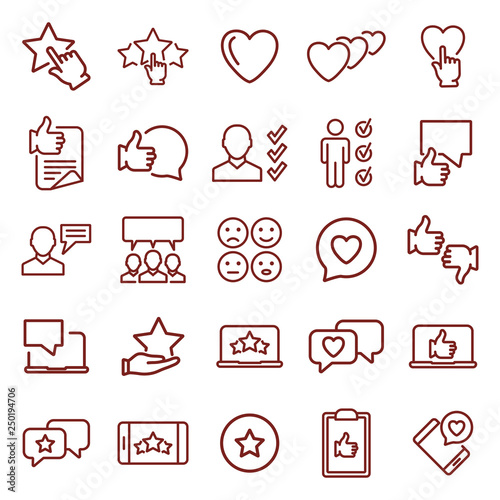 feedback. minimal thin line web icon set. simple vector illustration outline. concept for infographic, website or app.
