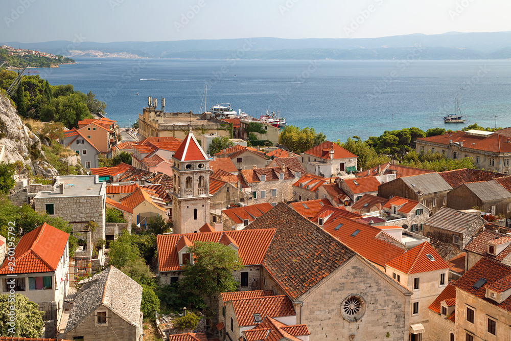 Omis, Croatia - Adriatic Sea View from The Fortress Mirabella (Peovica)