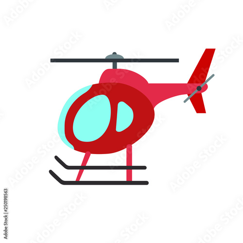 Helicopter emoji vector