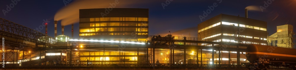 big chemical factory at night big chemical factory at night