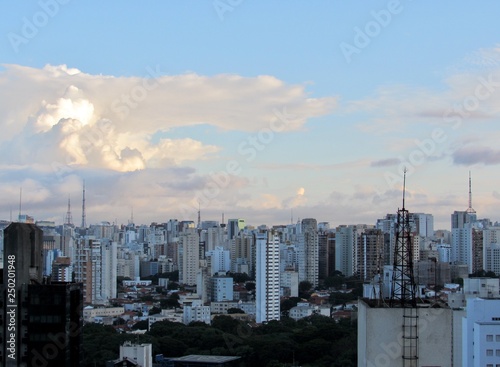 morning in the city of Sao Paulo