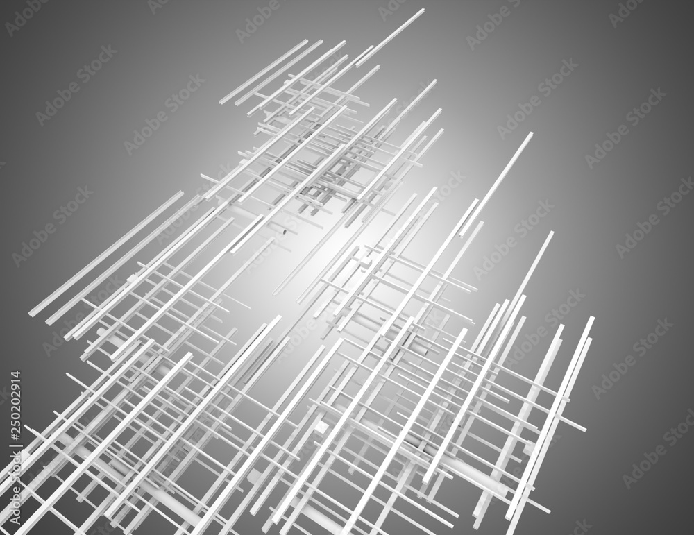 3D abstract background construction. 3d illustration
