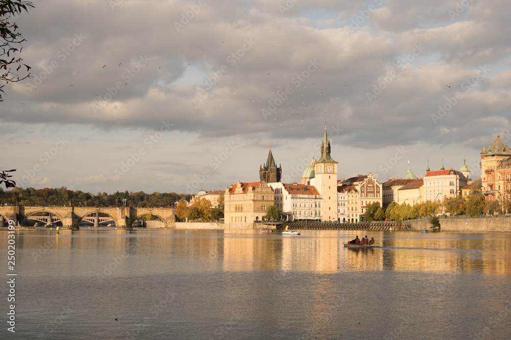 Prague at sunset,