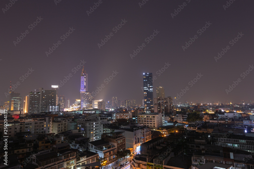 Bangkok downtown at night