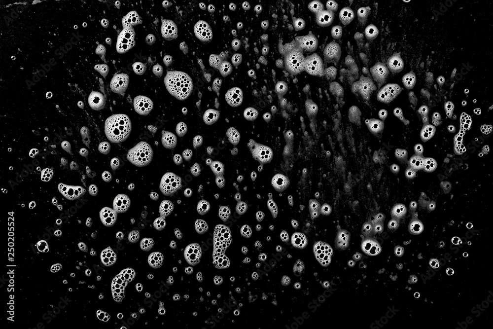 Soap foam, lather isolated on black, with clipping path, texture and background, top view Soap foam, lather isolated on black, with clipping path, texture and background, top view