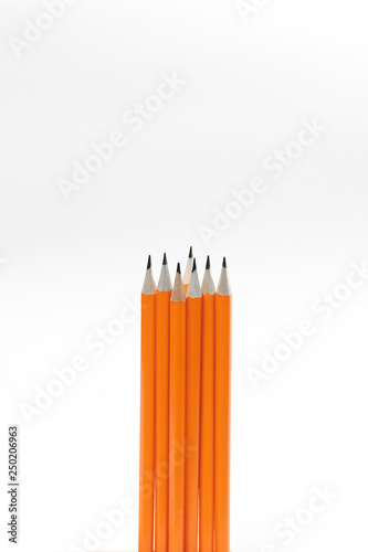 Amazing isolated pencils on pure white background