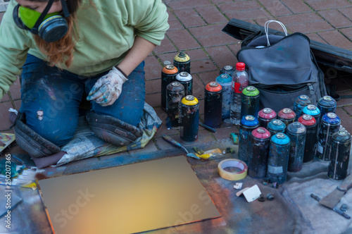 street artist paint