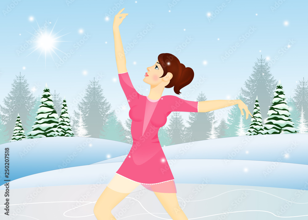 girl skating on ice