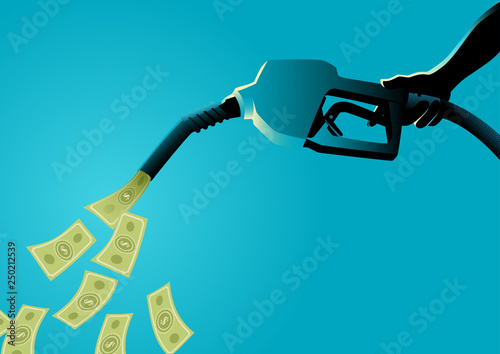 Fuel Pump Pouring Money